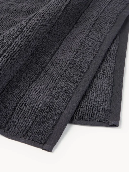 Toallas|Mantas>Westwing Collection Set de toallas con borde a rayas Luxe, tamaños diferentes Gris antracita