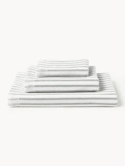 Toallas|Mantas>Westwing Collection Set de toallas Irma, tamaños diferentes Blanco, gris claro