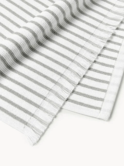 Toallas|Mantas>Westwing Collection Set de toallas Irma, tamaños diferentes Blanco, gris claro