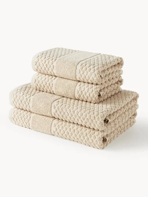 Toallas|Mantas>Westwing Collection Set de toallas Katharina, tamaños diferentes Beige