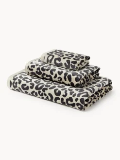 Toallas|Mantas>Westwing Collection Set de toallas Leo, tamaños diferentes Gris antracita, beige claro