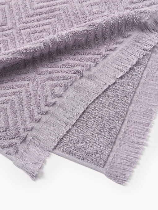 Toallas|Mantas>Westwing Collection Set de toallas texturizadas Jacqui, tamaños diferentes Lavanda
