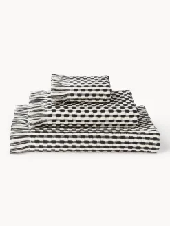 Toallas|Mantas></noscript>Westwing Collection Set de toallas texturizadas Juniper, tamaños diferentes Blanco Off White, negro