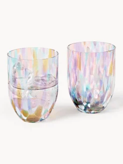 Vasos|Vajillas Completas></noscript>ANNA VON LIPA Set de vasos de agua pequeños artesanales Splash, 6 uds.
