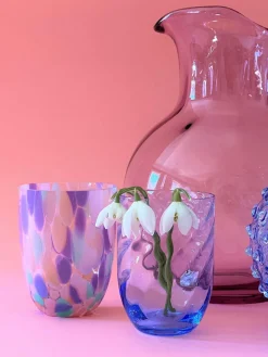 Vasos|Vajillas Completas></noscript>ANNA VON LIPA Set de vasos soplados Big Confetti, 6 uds. Tonos lilas y rosas transparentes