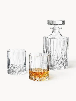 Sale Set de whisky con relieve de cristal George, 3 pzas. Copas De Cóctel|Vajillas Completas