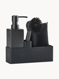 Escurreplatos|Almacenaje De Cocina>Zone Denmark Set lavavajillas con cepillo Zone, 3 pzas. Negro