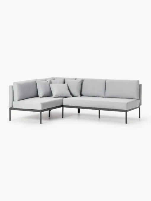 Conjuntos Jardín|Muebles De Jardín>Westwing Collection Set lounge para exterior Linden, 2 pzas. Gris oscuro, gris claro