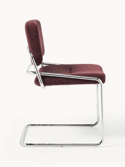 Sillas></noscript>Westwing Collection Silla basculante de cuerda Don Cuerda color vino, plateado brillante