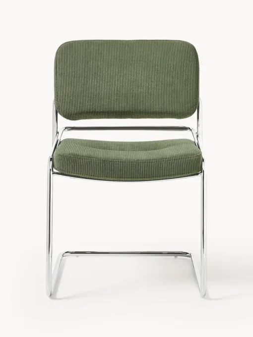 Sillas>Westwing Collection Silla basculante de cuerda Don Cuerda verde oscuro, plateado brillante