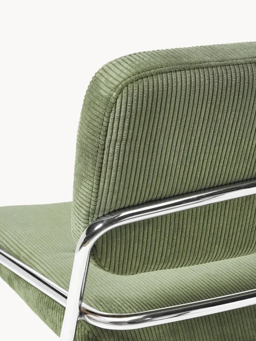 Sillas>Westwing Collection Silla basculante de cuerda Don Cuerda verde oscuro, plateado brillante