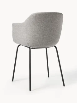 Sillas Con Reposabrazos|Sillas></noscript>Westwing Collection Silla con asiento estrecho y reposabrazos Fiji Tejido gris claro, negro