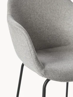 Sillas Con Reposabrazos|Sillas></noscript>Westwing Collection Silla con asiento estrecho y reposabrazos Fiji Tejido gris claro, negro