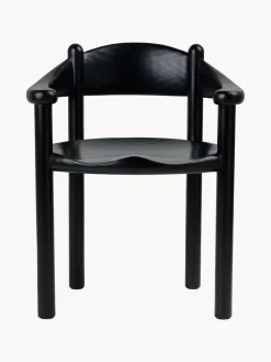 Sillas Con Reposabrazos|Sillas></noscript>GUBI Silla con reposabrazos con madera de pino Daumiller Madera de pino lacada en negro