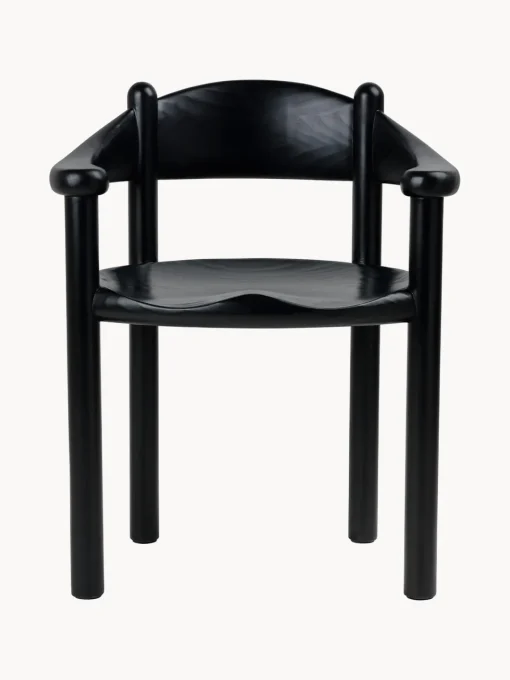 Sillas Con Reposabrazos|Sillas>GUBI Silla con reposabrazos con madera de pino Daumiller Madera de pino lacada en negro