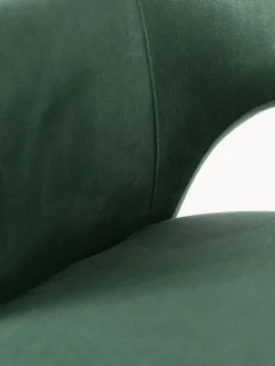 Sillas Con Reposabrazos|Sillas></noscript>Westwing Collection Silla con reposabrazos de terciopelo Rachel Terciopelo verde oscuro, negro mate