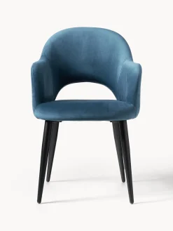 Online Silla con reposabrazos de terciopelo Rachel Sillas Con Reposabrazos|Sillas