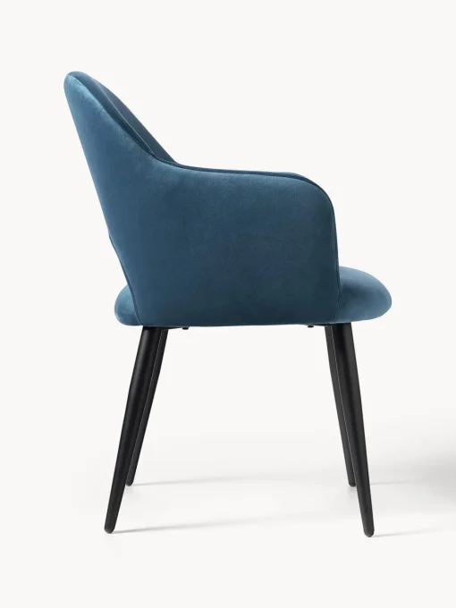 Online Silla con reposabrazos de terciopelo Rachel Sillas Con Reposabrazos|Sillas