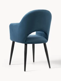 Online Silla con reposabrazos de terciopelo Rachel Sillas Con Reposabrazos|Sillas