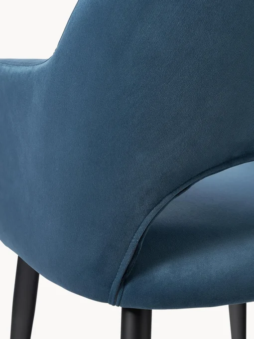 Online Silla con reposabrazos de terciopelo Rachel Sillas Con Reposabrazos|Sillas