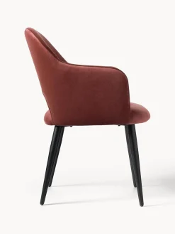 Discount Silla con reposabrazos de terciopelo Rachel Sillas Con Reposabrazos|Sillas