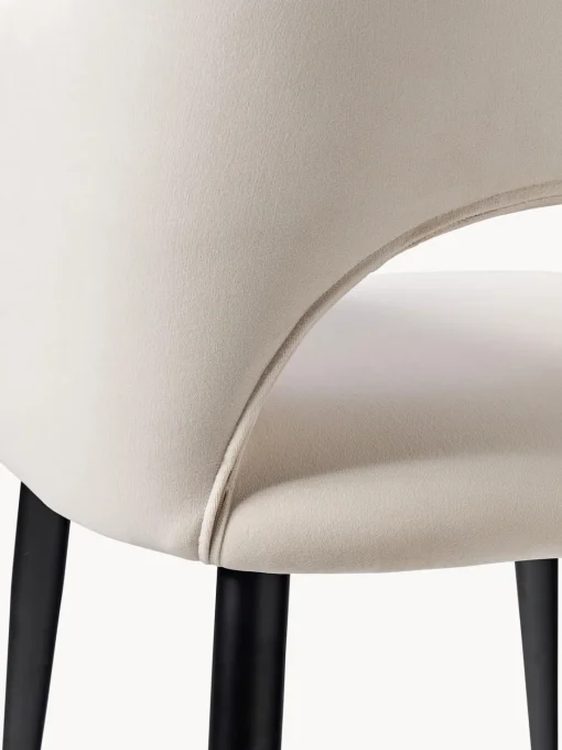 Silla con reposabrazos de terciopelo Rachel Sillas Con Reposabrazos|Sillas