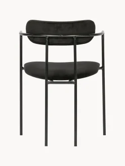 Sillas Con Reposabrazos|Sillas></noscript> Silla con reposabrazos de terciopelo y metal Elvy