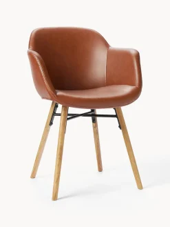 Discount Silla con reposabrazos de cuero sintético Fiji Sillas Con Reposabrazos|Sillas