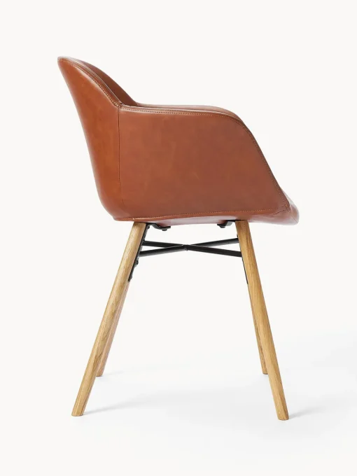 Discount Silla con reposabrazos de cuero sintético Fiji Sillas Con Reposabrazos|Sillas