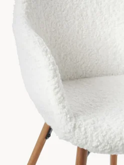 Sillas Con Reposabrazos|Sillas></noscript>Westwing Collection Silla con reposabrazos de borreguillo Fiji Borreguillo blanco crema, madera de roble