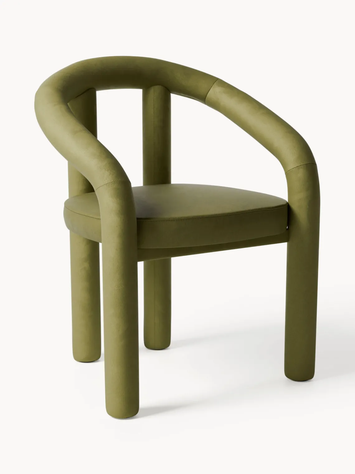 Silla con reposabrazos de terciopelo Calan Sillas