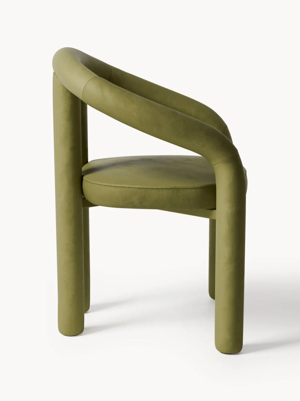 Silla con reposabrazos de terciopelo Calan Sillas