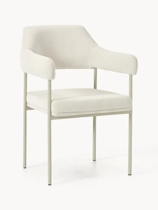 Online Silla con reposabrazos de pana Zoe Sillas Con Reposabrazos|Sillas