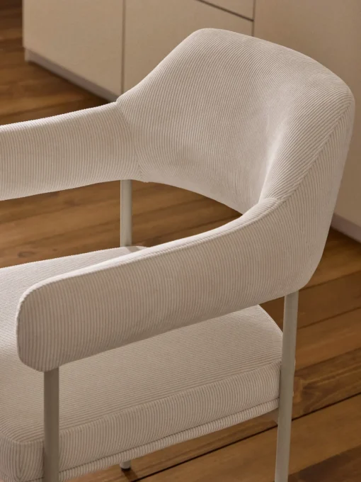 Online Silla con reposabrazos de pana Zoe Sillas Con Reposabrazos|Sillas