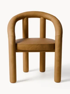 Sillas></noscript>Westwing Collection Silla con reposabrazos de terciopelo Calan Terciopelo marrón
