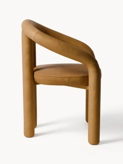 Sillas></noscript>Westwing Collection Silla con reposabrazos de terciopelo Calan Terciopelo marrón