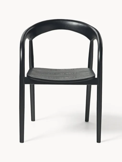 Sillas De Madera|Sillas Con Reposabrazos>Westwing Collection Silla con reposabrazos de madera de fresno Camille Negro