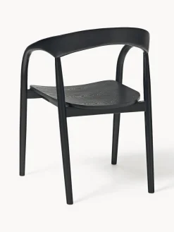 Sillas De Madera|Sillas Con Reposabrazos></noscript>Westwing Collection Silla con reposabrazos de madera de fresno Camille Negro