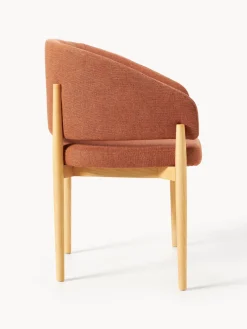 Sillas Con Reposabrazos|Sillas></noscript>Westwing Collection Silla con reposabrazos Nemo Tejido terracota, madera de fresno clara