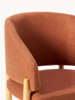 Sillas Con Reposabrazos|Sillas></noscript>Westwing Collection Silla con reposabrazos Nemo Tejido terracota, madera de fresno clara