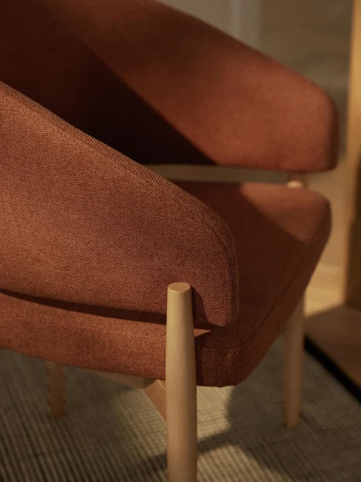 Sillas Con Reposabrazos|Sillas>Westwing Collection Silla con reposabrazos Nemo Tejido terracota, madera de fresno clara
