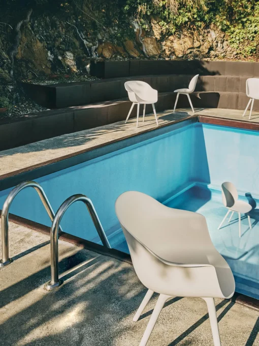 Sillas De Jardín|Sillas De Jardí­N>GUBI Silla con reposabrazos para exterior Beetle Beige claro, mate