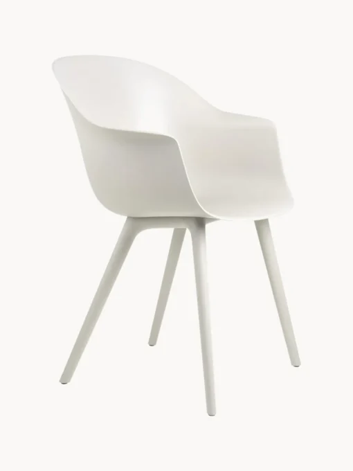 Sillas De Jardín|Sillas De Jardí­N>GUBI Silla con reposabrazos para exterior Beetle Blanco mate