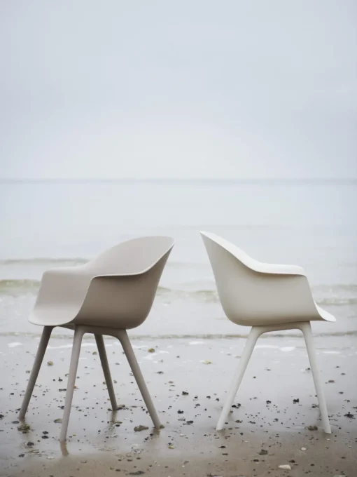 Sillas De Jardín|Sillas De Jardí­N>GUBI Silla con reposabrazos para exterior Beetle Blanco mate