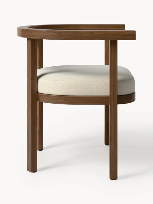 Sillas De Jardín|Sillas De Jardí­N>Westwing Collection Silla con reposabrazos para exterior de madera de acacia Matheus, con cojín