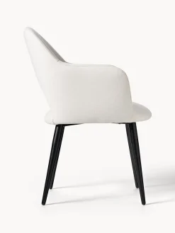 Sillas Con Reposabrazos|Sillas></noscript>Westwing Collection Silla con reposabrazos Rachel Tejido fino blanco crema