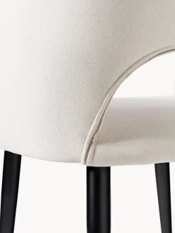 Sillas Con Reposabrazos|Sillas></noscript>Westwing Collection Silla con reposabrazos Rachel Tejido fino blanco crema