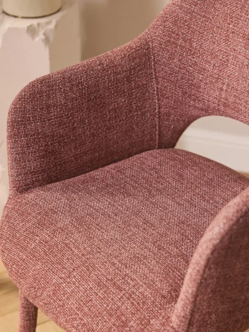 Sillas Con Reposabrazos|Sillas>Westwing Collection Silla con reposabrazos Rachel Tejido rojo coral
