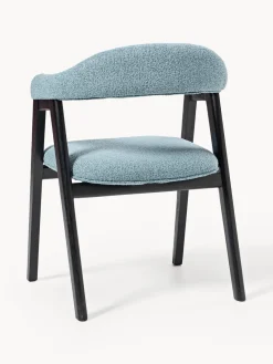Hot Silla con reposabrazos tapizada en tejido bouclé Nik Sillas Con Reposabrazos|Sillas