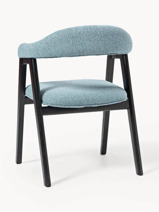Hot Silla con reposabrazos tapizada en tejido bouclé Nik Sillas Con Reposabrazos|Sillas